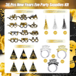36 Pcs New Years Eve Party Supplies Kit 2026 - Image 2