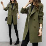 PEONAVET Trench Coats For Women Women's Big Notch Lapel Single Breasted Mid-Long Wool Blend Coat Womens Fall Fashion 2022