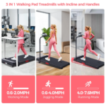 HevGlrm Walking Pad Treadmill with Incline for Home, - Image 2