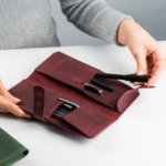 Personalized leather pencil case, Leather pen case, Leather pen sleeve,