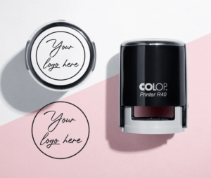 CUSTOM LOGO STAMP | Self Inking Stamp | Company Logo Stamp | Design Stamp | Marketing Rubber Stamp | Wood Business Stamp