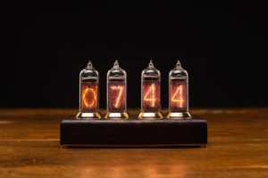 Nixie Tube Clock IN-14 | Vintage Retro Table Clock for Home Decor & Unique Gift Idea