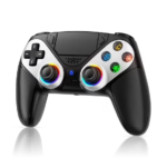 LED Wireless Controller for PS5, Compatible with PS5 Pro/Slim/PC, Dual Vibration, Macro/Turbo Function, 3.5mm Audio Jack, 6-Axis Motion Controller Gamepad with Speaker