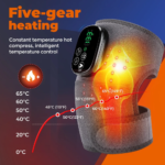 Red Light Therapy for Knee, Cordless Heated Knee Brace 5000mAh, 660nm&850nm Shoulder Elbow Heating Pads Wrap Belt Massager for Relieve Discomfort and Stiffness, Gray - Image 2