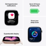Apple Watch Series 11 GPS 46mm Jet Black Aluminum Case with Black Sport Band - M/L - Image 2