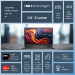 Dell 15 Laptop DC15255 - 15.6-inch FHD Touchscreen, AMD Ryzen 5-7530U, 8GB RAM, 512GB SSD, Black - Image 2